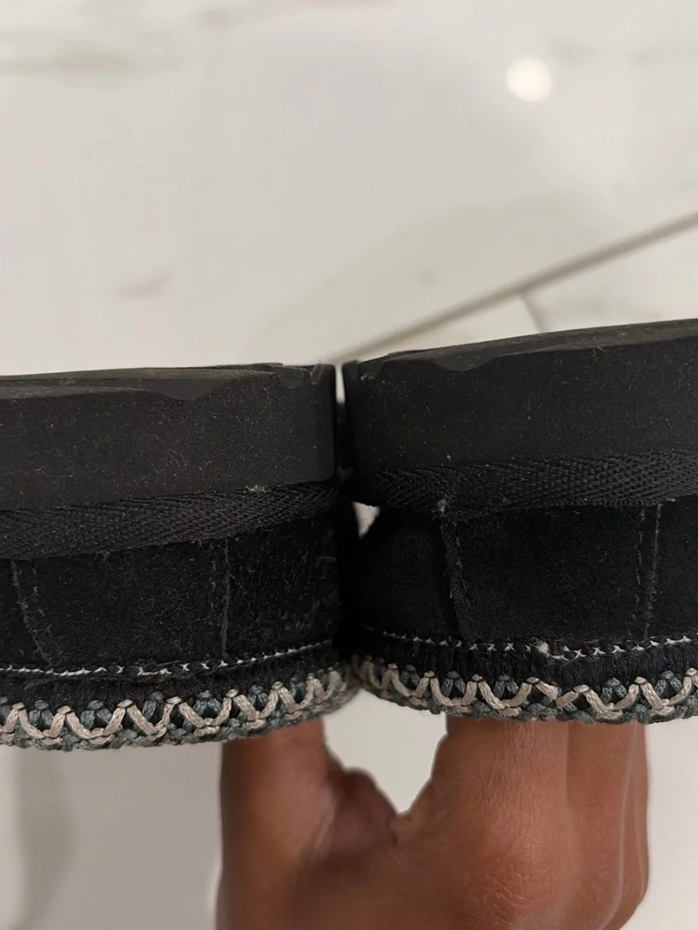 UGG Kids Black Slip-On Shearling Lined Mules